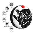 thumbnail image 4 of Sikiie Red Heart And Puppy Of Bulldog PVC Leather Spare Tire Wheel Cover Spare Tire Cover, for Car Truck SUV Camper Trailer Universal Fit(14-17in)-15 inch, 4 of 6