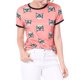 thumbnail image 5 of INSPIRE CHIC Camiseta de Ringer de Manga Corta con Estampado de Gatos de Mascota para Mujeres M Coral Rosa, 5 of 6