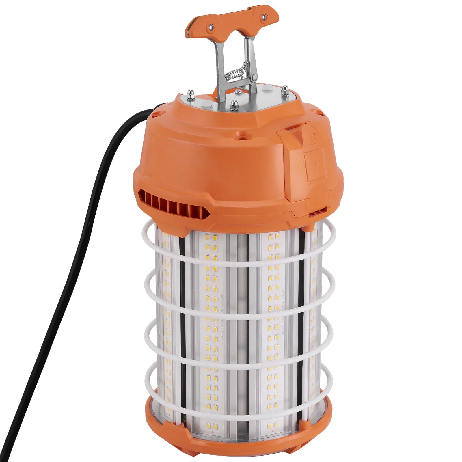 150W LED Work Light, 20000 Lumens, 5000K Daylight, 360° Illumination, IP65 Waterproof, 50,000-Hour Lifespan, Heavy-Duty Metal Cage, for Construction Sites & Warehouses