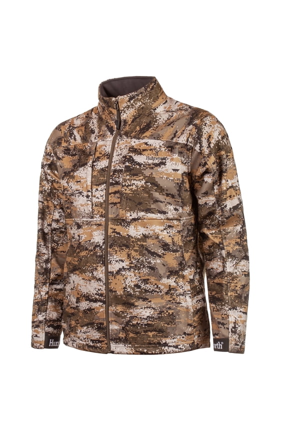 Men's Elkins Mid Weight Windproof, Soft Shell Jacket, Grid Fleece Interior (Disruption)