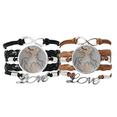 thumbnail image 1 of Folding Fan Beauty Chinese Painting Bracelet Hand Strap Leather Rope Wristband Double Set, 1 of 3
