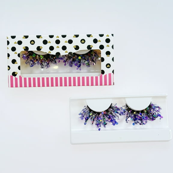 Halloween 3D Mink Faux Lashes with Color Tips, Dramatic Fluffy Volume Strip Lashes, Colorful Lash Extensions for Makeup Artists, Cosplay, Parties,halloween,Christmas