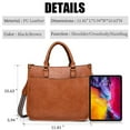 thumbnail image 2 of Leather Tote Bag for Women Vintage Hobo Western Crossbody Shoulder Bag Trendy Anti-thief Lady Purses Handbags, 2 of 7