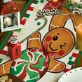thumbnail image 3 of mubwai Green Gingerbread Candy Cane Christmas Table Runner, Seasonal Winter Kitchen Dining Table Decoration for Home Party Decor 13x72 Inch, 3 of 7