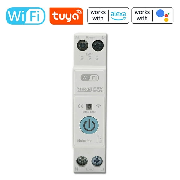 Mistaha Smart WiFi Circuit Breaker with Remote Control and Timer Function, 63A STM-63M Model, Wireless Smart Power Switch for Home Automation
