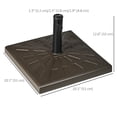 thumbnail image 3 of Outsunny 42 lb Heavy Duty Patio Umbrella Base for Garden Backyard Outdoor, 3 of 10
