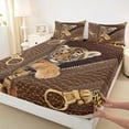 thumbnail image 3 of Feelyou 3D Cute Tiger Queen Sheet Sets, Fashion Leopard Print Bed Set, 4 Pieces, 3 of 7