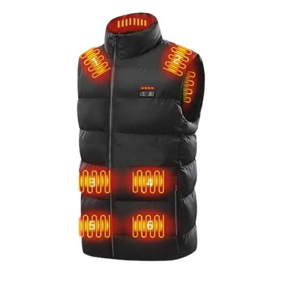Pompotops Heated Vest for Men Women, Heated Waistcoat, Unisex Winter Hooded Heated Outerwear For Men Women, Lightweight USB Electric Heated Clothing Waistcoat With 3 Heating Level