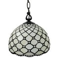 thumbnail image 5 of Amora Lighting Tiffany Style Jewel  Hanging Lamp 12" AM119HL12B  White, Clear, 5 of 5