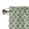 thumbnail image 4 of Green Morocco Valances for Windows Farmhouse Kitchen Curtains Valances Rod Pocket Valance Curtains for Kitchen Windows Boho Farmhouse Abstract Geometric Simple Window Valances for Bathroom 42"x12", 4 of 6