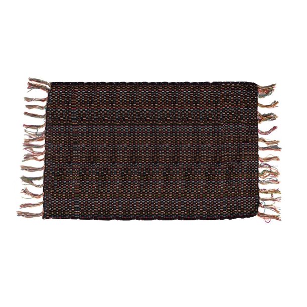 Black Doormat 2x3 ft Area Rugs Door Mat Chindi HandWoven (20''x 30