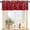 Red, variant on Christmas Curtain Valance for Windows Red Snowflake Kitchen Curtain Valances Xmas Snow Valance Curtains Window Treatments Short Curtains for Kitchen Living Room Bedroom Winter Holiday Decor 54x18