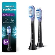 Philips Sonicare G3 Two-In-One Replacement Electric Toothbrush Heads, Black, 2 Pack, HX9052/95