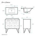 thumbnail image 6 of Annecy 36 in. Phantom Black Bathroom Vanity With White, 3-Hole Ceramic Sink Top, 6 of 12