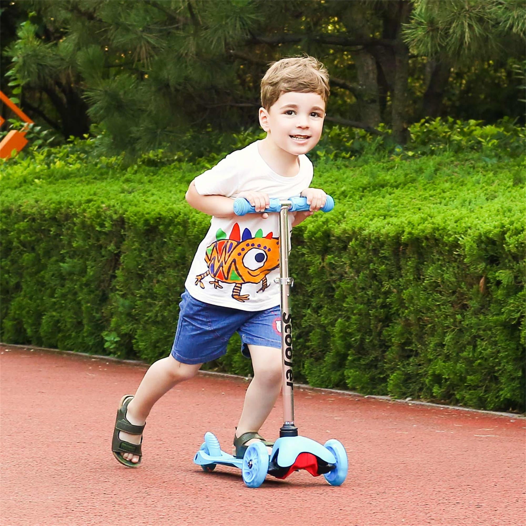 CIPACHO 24" Kids Scooter with 4 Adjustable Height, Kick Scooter for Kids Extra-Wide Deck with Brake and 3 PU Flashing Wheels, Over 3 to 10 Years Old, Blue CIPACHO 24" Kids Scooter with 4 Adjustable Height, Kick Scooter for Kids Extra-Wide Deck with Brake and 3 PU Flashing Wheels, Over 3 to 10 Years Old, Blue