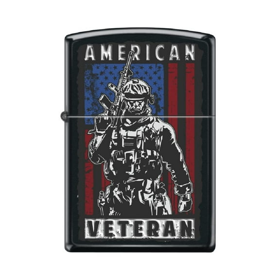 Zippo Lighter-Us Veteran Design Windproof Lighter (American Veteran #Z6006)