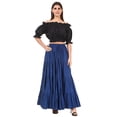 thumbnail image 2 of ThePirateDressing Women's 25-Yard Cotton Maxi Skirt, 4-Tier Pleated A-Line Long Skirt, 2 of 5