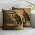 thumbnail image 3 of Orinice Owl Graphic Decorative Cushion Throw Pillow Cover for Home Living Room Sofa, Cotton Linen Pillowcase, Printed on Both Sides, 1PC 24x24in, 3 of 5