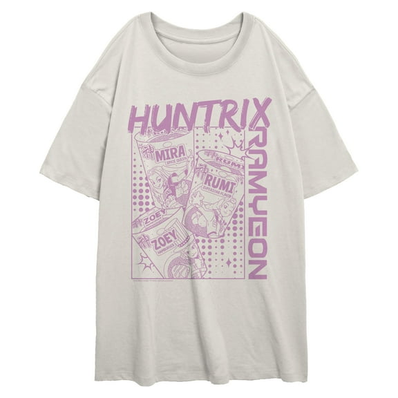 Juniors KPop Demon Hunters Zoey Mira and Rumi Superstars Ramyeon T Shirt