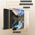 thumbnail image 4 of 12x8 Inches Framed Waterfall and Stream in The Tropical Forest Scenery Nature Pictures Artwork Contemporary Wall Art with Gold Frame for Store,Crystal Porcelain Painting Wall Decor, 4 of 8
