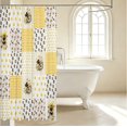 thumbnail image 3 of Erosebridal Lovely Bug Bee Shower Curtain 72Wx72L,Vintage Sunflower Floral Bathroom Curtain,Cream White, 3 of 5