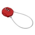 thumbnail image 3 of Unique Bargains Combination Lock 3 Digit Luggage Padlock for Gym Locker Red 1 Pc, 3 of 6