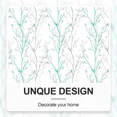 thumbnail image 6 of Lfeey Teal Grey Tree Branch Blackout Curtains 2 Panels 63 Inches Long, Thermal Insulated Room Darkening Grommet Top Drapes For Living Room, 6 of 7