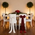 thumbnail image 4 of Dserhfy Chair Sash Bow Reusable Chair Back Velvet Bow Universal Wedding Events Banquet Anniversary Bridal Banquet Party Dining Chair Cover Decoration, 4 of 8