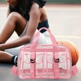 thumbnail image 6 of FVDPWYE PVC Clear Tote Bag Waterproof PVC Gym Bag for Beach Camping Yoga Stadium Concert Pink Red, 6 of 9
