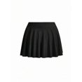 thumbnail image 4 of Black Off-Shoulder One-Piece Swimsuit With Skirted Bottom, 4 of 30
