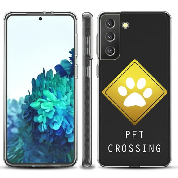 Slim-Fit TPU Protective Phone Case compatible with Samsung Galaxy S21  5G / S21 PLUS 5G, by OneToughShield ® - Pet Crossing