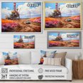 thumbnail image 4 of Designart "Resonance of Pink Oil Rigs" Oil Rigs / Fields Floater Framed Canvas Wall Art, 4 of 7
