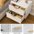 thumbnail image 5 of Glavbiku Modern 2 Drawer Nightstand Set of 2,Wood Bedside Table with Golden Legs,Black,Adult,23.5" H, 5 of 12