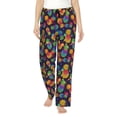 thumbnail image 2 of Lsque Colorful Pineapples1 Print Women's Pajama Pants, Lounge Pant - Comfortable Home Wear,Elastic Waistband, Stylish Design-Large, 2 of 9