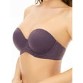 thumbnail image 2 of Deyllo Women's Strapless Push Up Full Cup Plus Size Underwire Padded Bra, Purple 34DDD, 2 of 8