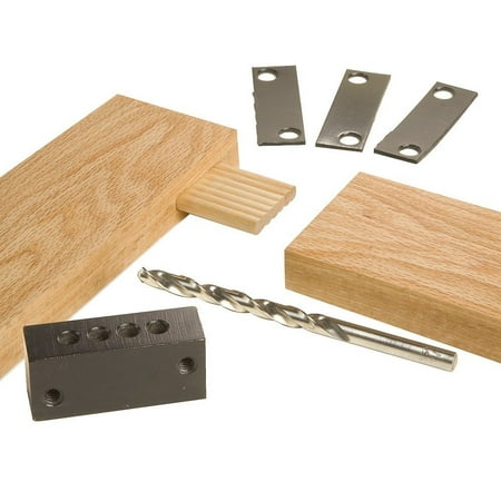 1/4'' Accessory Kit for Beadlock Basic Jig, Patented system overlaps drill bit holes precisely to accept a special Beadlock loose tenon. By Rockler Ship from (Best Loose Tenon Jig)
