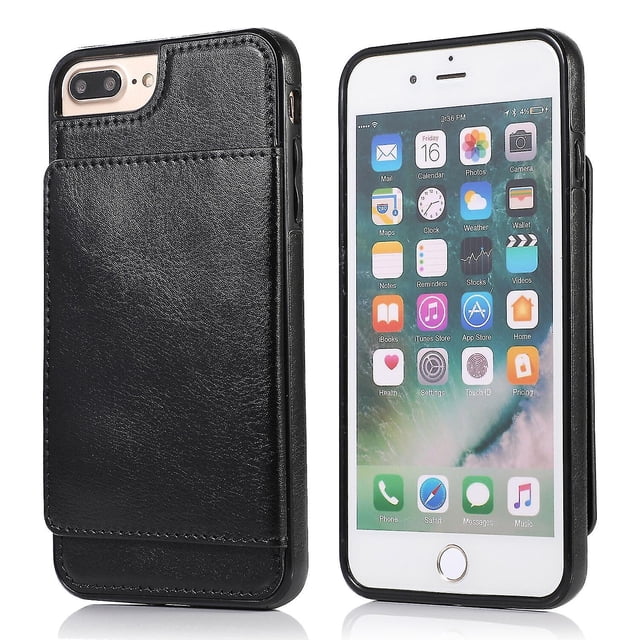 Funda de piel sintética con tarjetero para iPhone 7 Plus y 8 Plus