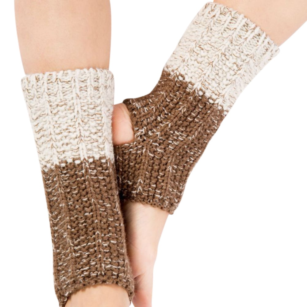 Lady Womens Crochet Knitted Boot Cuffs Winter Leg Warmers Socks Ankle Toppers UK