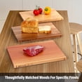 thumbnail image 5 of Book Cutting Board Set of 3 with Stand-The Cutting Board Library, Solid Wood Book-Shaped Boards for Serving & Display, Labeled Meat & Fish, Bread & Cheese, Fruits&Vegetables-Decorative Cutting Boards, 5 of 9