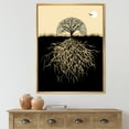 thumbnail image 2 of Designart 'Tree Silhouette With Underground Roots' Traditional Framed Canvas Wall Art Print, 2 of 5
