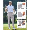 thumbnail image 3 of PULI Men’s Stretch Golf Pants Slim Fit Waterproof Tapered Work Casual Hiking & Travel Pants, 3 of 5