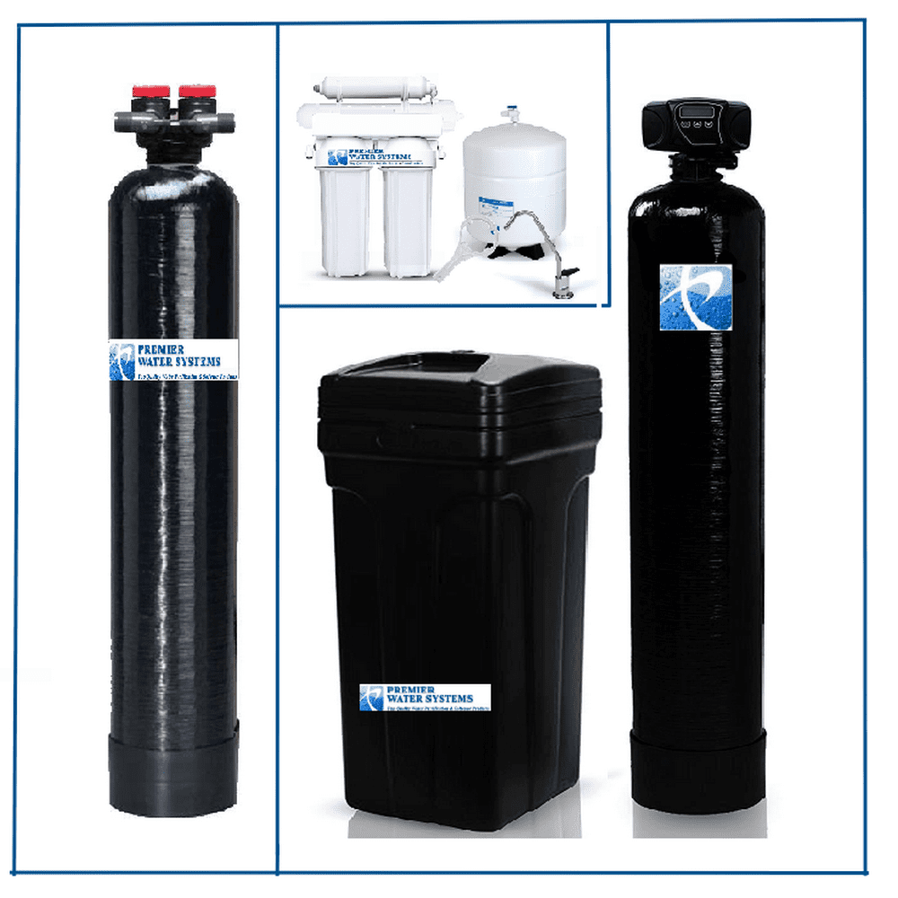 Whole House Package Water Softener 32,000 Grain + Upflow Carbon