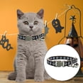 thumbnail image 2 of Leeye Halloween Skull Pet Collar, Breakaway Safety Cat Dog Collar with Bell for Halloween Party Dress Up, One Size, 0.04 lb, 2 of 3