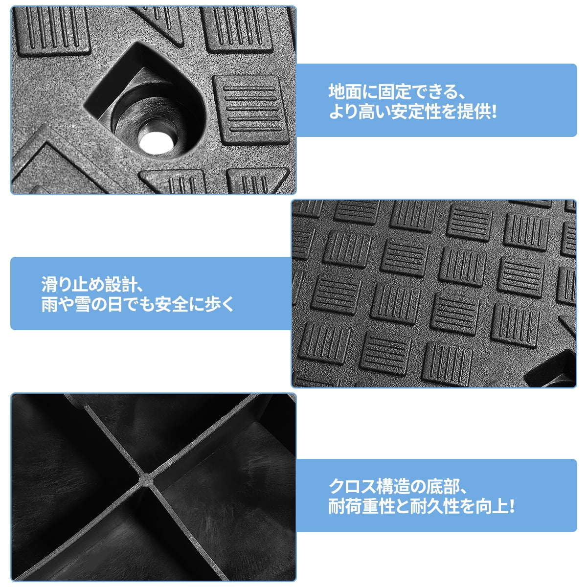 OUNONA Threshold Ramp Portable Step Mat Ramp Mat Lightweight Curb Ramps