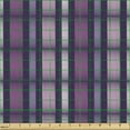 thumbnail image 2 of Geometric Fabric by the Yard, Abstract Vertical and Horizontal Tiles in Gradient Vivid Tones Pattern, Decorative Upholstery Fabric for Sofas and Home Accents, Pale Pink Dark Purple by Ambesonne, 2 of 5