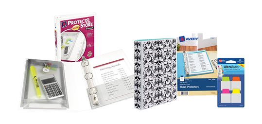 Get Organized with Avery's Mini Binder collection of size 5-1/2" x 8-1/2" sets and more.
