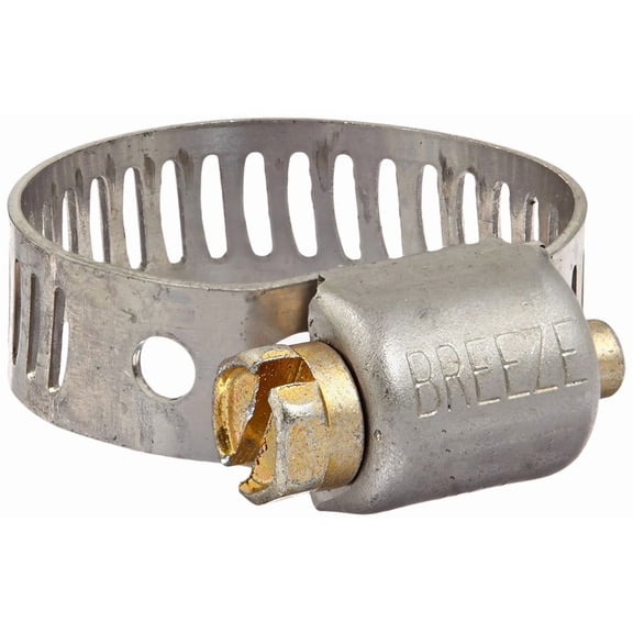 Breeze Mini Stainless Hose Clamp, Worm-Drive Sae 6, 7/16"- 25/32"D, 5/16"W