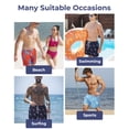 thumbnail image 6 of REDESS Mens Swim Trunks with Liner, Mens Athletic Running Workout Shorts 6" Inseam, Sizes S-2XL, 6 of 6