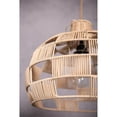 thumbnail image 5 of ELE Light & Decor Dome Coastal Rattan Pendant Light with Plug-in in Beige, 5 of 13