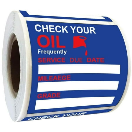 Oil Change Stckers,2 Inch Next Service Due Sticker,Removable Stickers for Cars Windshield (300Pcs/Roll)
